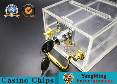 comprar o travamento acrílico da espessura do punho claro completo dos acessórios do jogo do casino 745g rejeita a caixa Fabricação em linha