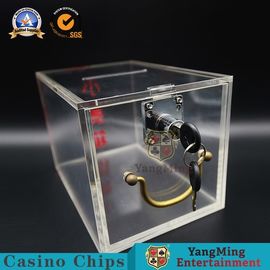 comprar Caixa Lockable clara completa feita sob encomenda do dinheiro/plataformas acrílicas do casino 8 do suporte de cartões que jogam a caixa plástica da gota do dinheiro do negociante Fabricação em linha