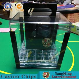 comprar Portador de microplaqueta acrílico do casino com forma redonda da argila do pôquer do punho 1000pcs Fabricação em linha