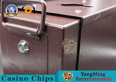comprar Caixa do dinheiro do dobro do ferro do metal da grande capacidade com metal personalizado fechamento Accessorie de jogo chave Fabricação em linha