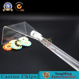 comprar As microplaquetas de pôquer acrílicas dos acessórios transparentes completos do jogo do casino ancinho de jogo das microplaquetas ajuntam/desmontagens telescópicas plásticas Fabricação em linha