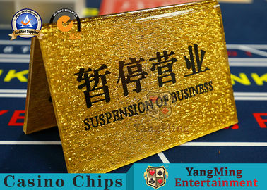 comprar cartões plásticos chineses do ouro do sinal da reserva do número de estação do hotel dos acessórios do jogo do casino 175g e ingleses acrílicos do número Fabricação em linha