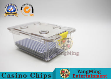 comprar Suporte push pull do descarte do pôquer da plataforma do plástico 2/portador dos cartões jogo do casino com fechamento da segurança Fabricação em linha