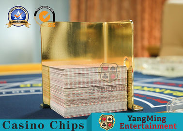 comprar Cartão de jogo amarelo 100*65*120mm do metal do pôquer dos acessórios duráveis do jogo do casino Fabricação em linha
