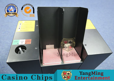 comprar Máquina rejeitada da licença do pôquer da retalhadora dos cartões de jogo do casino do metal da cor cartões pretos automáticos Fabricação em linha