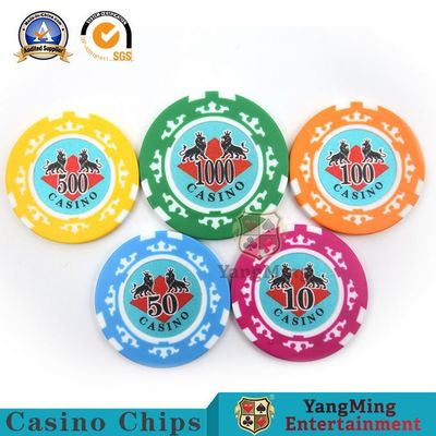 comprar ABS americano Clay Texas Hold eles microplaqueta Anti-falsificando da etiqueta dedicada do casino das coroas dos PCes oito do chipset 760 do pôquer Fabricação em linha