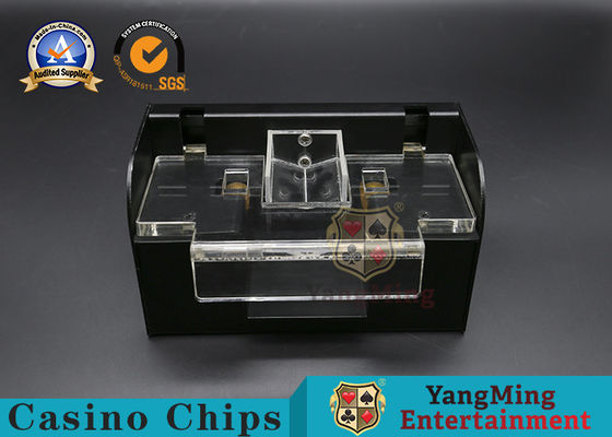 comprar Shuffler de aço inoxidável preto feito sob encomenda 1 automático do pôquer do metal 2 plataformas Fabricação em linha