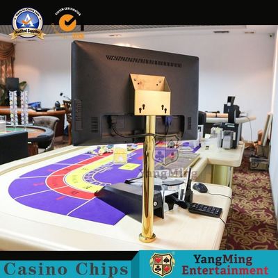 comprar Suporte de exposição amarelo do titânio do suporte do suporte do apoio da tabela do pôquer da exposição de HD LCD Fabricação em linha