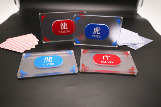 comprar Cartão livre Semi-geado Texas Hold do botão acrílico do negociante eles impressão frente e verso Crystal Plastic do jogo de mesa da bacará Fabricação em linha