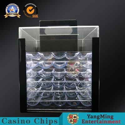comprar Texas Clay Poker Chip Coin Case translúcido 1000 partes de diâmetro de 40mm em volta de Chips Case Anti-falsificando acrílico Fabricação em linha