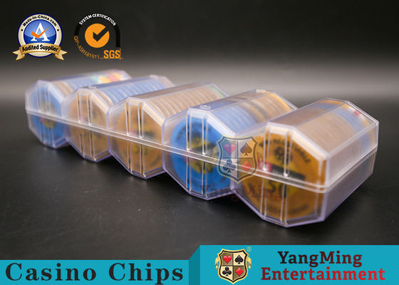 comprar Clube Diamond Frosted Chip Case feito sob encomenda do pôquer 100 partes de placa de Chip Holder With Lid Entertainment da combinação de 45mm Fabricação em linha