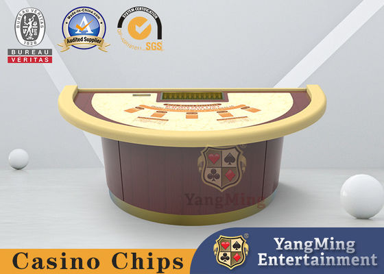 comprar Tabela da xadrez do jogo de pôquer do vinte-e-um da placa do MDF semi circular em volta do pé Fabricação em linha