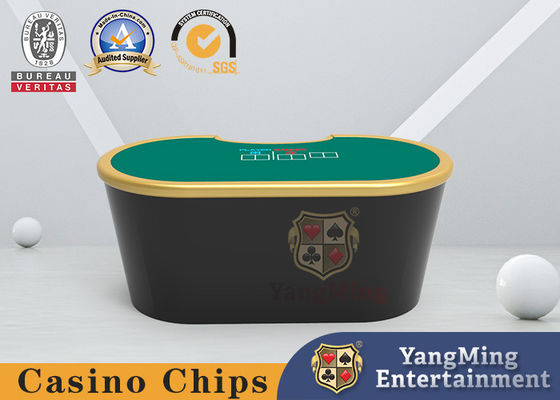 comprar Tabela de couro oval do pôquer do casino do plutônio do clube privado com placa à prova de fogo Fabricação em linha