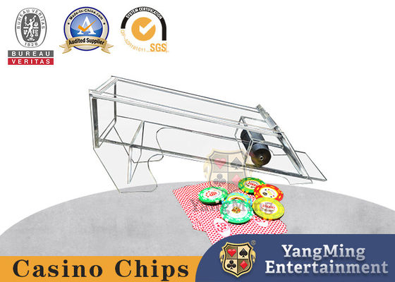 comprar Inteiramente transparente engrossado 8 grupos de Shuffler acrílico do negociante do solitário do pôquer Fabricação em linha