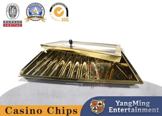 comprar Pôquer de bronze Lockable Chip Rack Holder camada industrial do metal do titânio da única Fabricação em linha