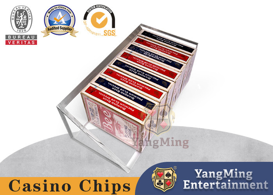 comprar Suporte polonês completo acrílico do descarte do casino de 6 plataformas para o vinte-e-um Fabricação em linha