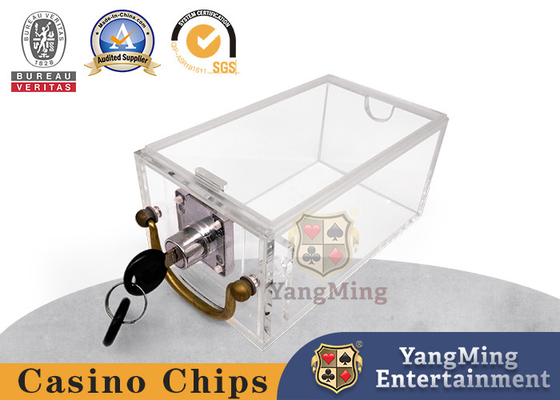 comprar Grupos feitos sob encomenda acrílicos transparentes da caixa 6 de Texas Baccarat Poker Table Card Fabricação em linha