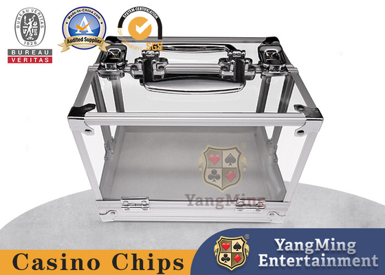 comprar 600 Chip Clear Acrylic Poker Chip que trava o portador incluem 6 Chip Racks Fabricação em linha