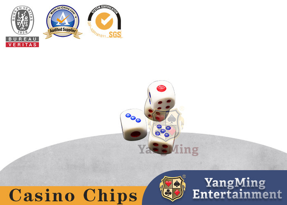 comprar O pôquer Chip Games Set Of 10 seis padrões tomados partido de D6 16mm corta branco com sementes da Multi-cor Fabricação em linha