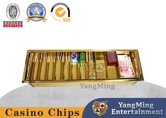 comprar Pôquer feito sob encomenda Chip Rack With Cover da tabela da bacará da dupla camada do titânio Fabricação em linha