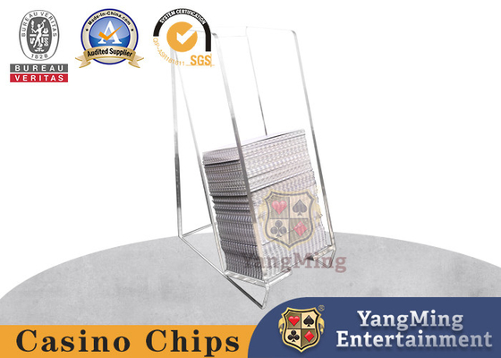 comprar Caixa de cartas abandonada de acrílico 8 pares Texas Hold'Em Baccarat Design Poker Mesa de jogo Fabricação em linha