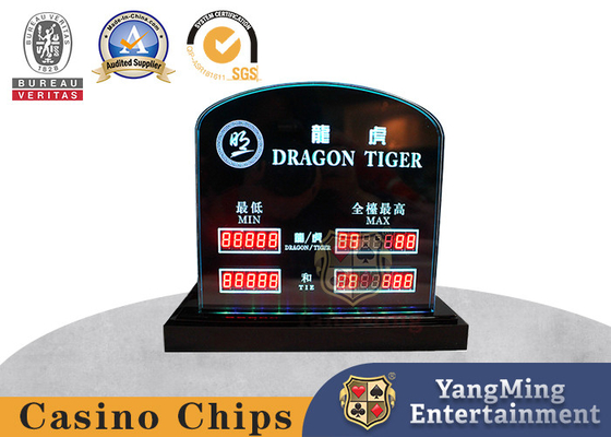 comprar Diodo emissor de luz gravado do exemplo de Niu Niu Dragon Tiger Poker Chip Display das fontes Fabricação em linha