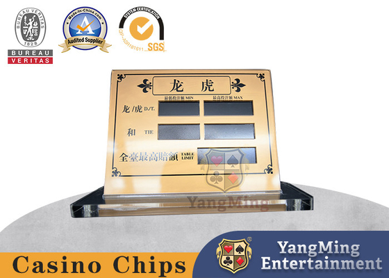 comprar Casino acrílico translúcido do pôquer da bacará do ouro que aposta o cartão da exposição Fabricação em linha