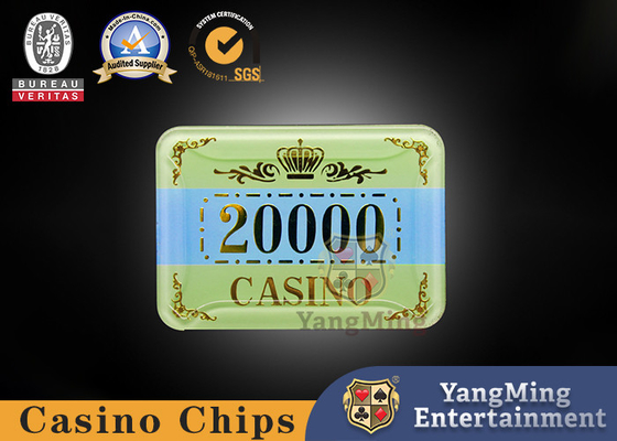 Pôquer anticontrafacção UV de cristal Chips Can Be Customized do acrílico da tabela da bacará do casino