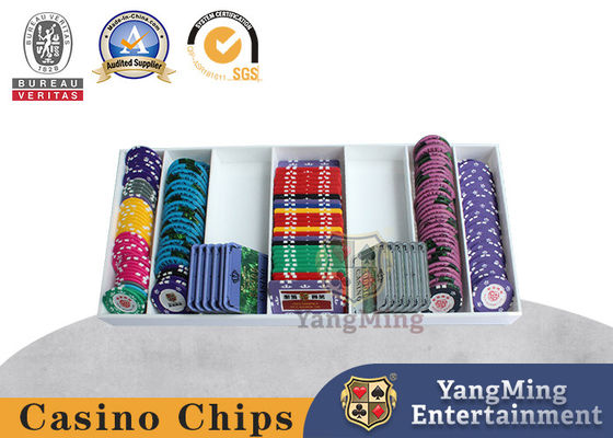 Baccarat Placa de plástico branco Casino Jogo de mesa de pôquer Caixa de moedas de chip acrílico