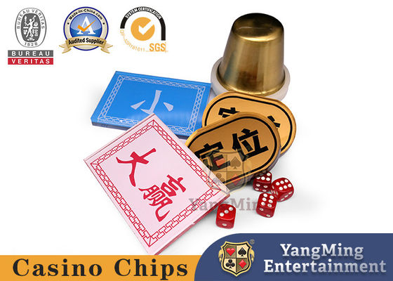 Vermelho e Azul Frente e traseiro Impressão Tamanho Posicionamento Botão Casino Poker Jogos de Mesa Personalização