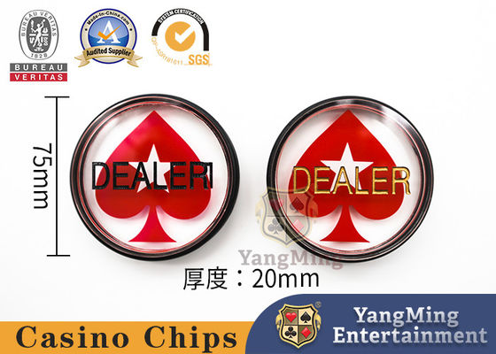 Transparent Acrylic Dealer Brand Casino Game Accessories Texas Hold'Em Table Game