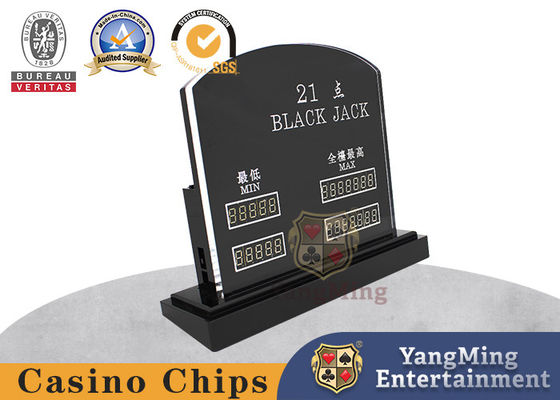 Tabela eletrônica de Black Jack Poker Limit Bet Sign Acrílico LED Display de luz colorida