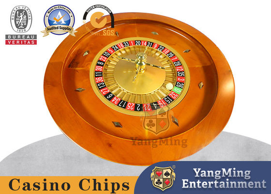 Doméstico 45cm Madeira Sólida Manual Roleta Casino Poker Jogo de Mesa Roleta de Madeira