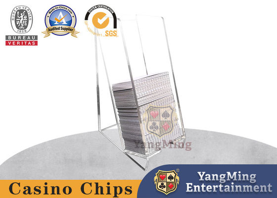Caixa de cartas abandonada de acrílico 8 pares Texas Baccarat Poker Table Casino Tabela de jogos Stand