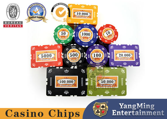 Novo Design Casino jogo de cartas de mesa Chips Texas Hold'Em jogo anti-falsificação chip set