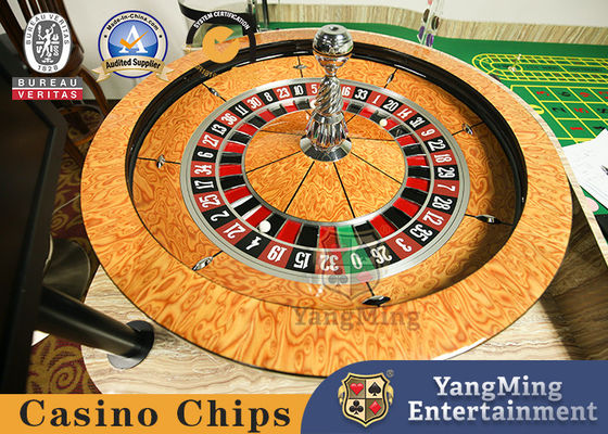 International Casino Club Roda de roleta de 32 polegadas Placa giratória de madeira maciça com bola de resina