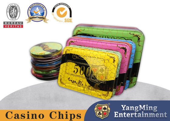 Baccarat Chip Moeda, acrílico estampado a quente Cristal Jogo de mesa de poker Chips podem ser personalizados