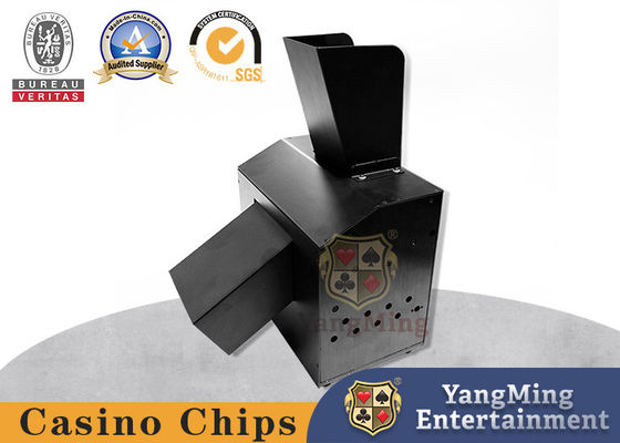 Triturador de póquer específico para mesa de cassino, triturador de metal preto totalmente automático de alta velocidade