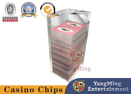 8 Deck Poker Discard Holder, Black Jack Texas jogo de mesa, Acrílico, totalmente transparente