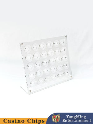 30 peças de acrílico transparente de póquer Chip Display Rack 40mm Rounda Roleta jogo de mesa de apostas