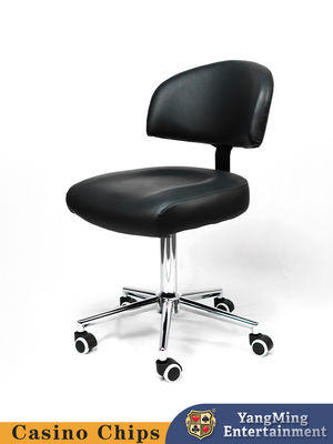 Cadeira de rodapé de metal preto Mesa de jogo Cadeira de distribuidor com altura ajustável