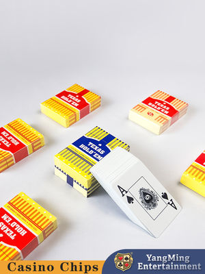 PVC à prova d'água Texas Hold'em Torneio Cartões de Plástico Duplo Lado Frito Grandes Letras Impressão Cartões de Jogo