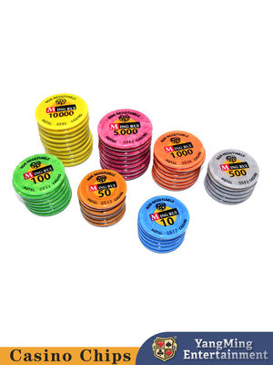 Novas fichas personalizadas de cassino ABS acrílico de três camadas de fichas de poker com 760 portadores de fichas