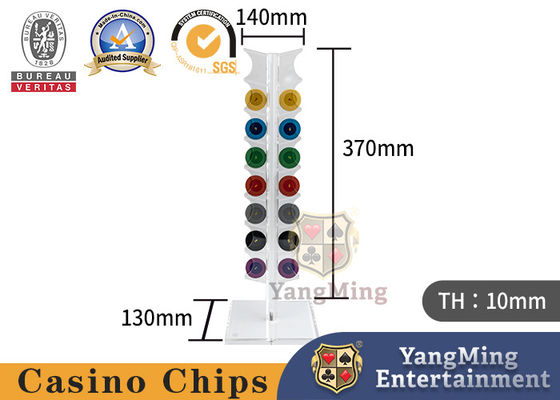 Roleta Baccarat Jogos de azar Poker Fichas de mesa Ficha completa Transparente 25pcs Fichas redondas