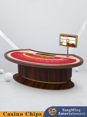 Desenho personalizado Treadle Casino Poker Table Treadle Oval Lucky Six Baccarat Poker Table