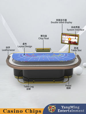 Deluxe Personalizado Padrão 7 Pessoas Baccarat Dragon Tiger Table Casino Club Bumper Guard Poker Table