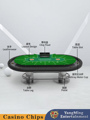 Novo Design Disc de Metal Oval Texas Hold'em Clube de Jogos de Entretenimento Mesa de Poker