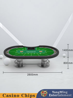 High-end personalizado Oval Metal Bumper Guard Texas Hold'em Mesa de Poker Recreação e lazer Clube Mesa de jogo de poker