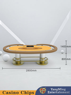 Fábrica personalizada Pea Metal Bumper Guard Texas Hold'em Poker Table Recreational and Leisure Club Poker Game Table