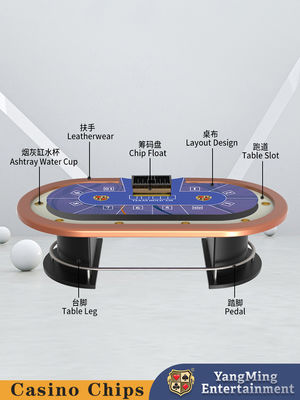Meia rodada de Metal Bar Protector Texas Hold'em Mesa de Poker Entretenimento Clube de lazer Mesa de Jogo de Poker